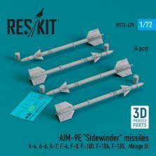 1/72 AIM-9E Sidewinder missiles.