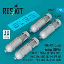1/72 Mk-XVII Depth bombs 350 lb.