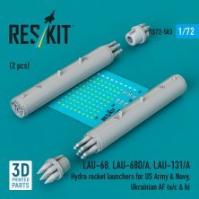 RESKIT 1/72 Lanceurs Roquettes LAU-68/68D/A, LAU-131/A Hydra