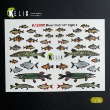 RESKIT Poissons de Rivi�re Type 1 D�cal 3D 1/35
