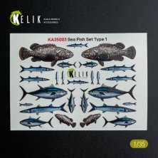 RESKIT 1/35 Set Poissons Marins Type 1 3D Decal Diorama
