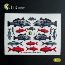 RESKIT 1/35 Set Poissons Marins Type 2 D�calque 3D