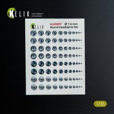 RESKIT 1/35 Set Phares Ronds 1-6 mm D�calque 3D