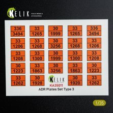 RESKIT Décalcomanies Plaques ADR Type 3 1/35 RESKIT Décalcomanies Plaques ADR Type 3 1/35