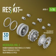 Reskit Roues Merkava Mk.3 1/35 pour Meng/Hobby Boss