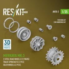 Reskit 1/35 Roues Merkava Mk.3 Set 2 Meng/Hobby Boss