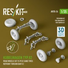 ResKit Roues Kubelwagen Type 82 1/35 pour Meng/Dragon