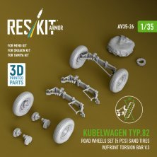 ResKit 1/35 Roues Kubelwagen Type 82 pour Meng/Dragon