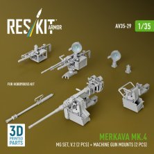 Reskit 1/35 Merkava Mk.4 Set Mitrailleuses V2 + Supports