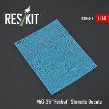 1/48 MiG-25 Foxbat Stencils Decals