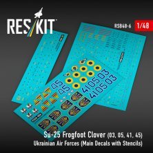 Reskit 1/48 Su-25 Frogfoot Clover BLUE 03,05,41,45