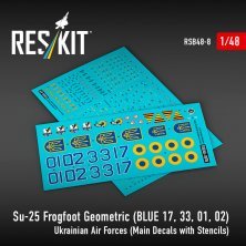RESKIT Su-25 Frogfoot Geometric Blue 1/48 RESKIT Su-25 Frogfoot Geometric Blue 1/48