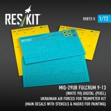 RESKIT MiG-29UB Fulcrum 9-13 White 90 Ukraine 1/72