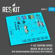 Reskin 1/72 F-16C Fighting Viper Marquages Mission