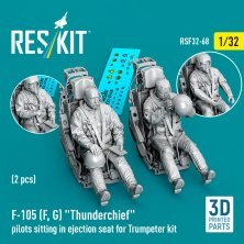 1/32 F-105 F, G Thunderchief pilots sitting