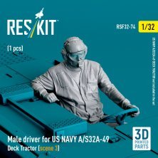 1/32 Male driver US NAVY for A/S32A-49 Deck Tractor 3