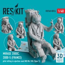 1/48 Mirage 2000 French pilot sitting on ejection seat