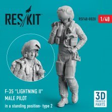 1/48 F-35 Lightning Type 2 standing male pilot