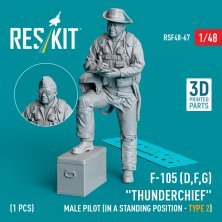 1/48 F-105 D,F,G male pilot stand.posit. type 2