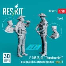 1/48 F-105 F,G Thunderchief male pilots standing