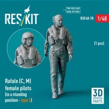 1/48 Rafale C, M female pilot standing type 1