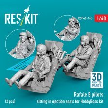 Reskit 1/48 Rafale B Piloten sitzend Schleudersitz x2