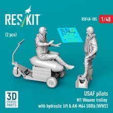 Reskit 1/48 Pilotes USAF 2 fig. et chariot M1 Weaver