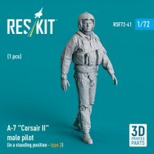 1/72 A-7 Corsair II male pilot stand.position 2