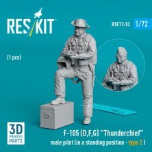 1/72 F-105 D,F,G male pilot stand.posit. type 2