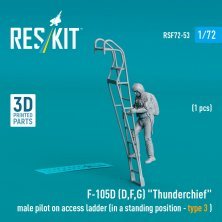1/72 F-105 D,F,G male pilot on access ladder 3