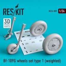 1/24 Bf-109G wheels set type 1