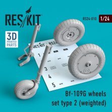 1/24 Bf-109G wheels set type 2