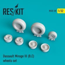 1/32 Dassault Mirage IIIC/IIIB wheels set
