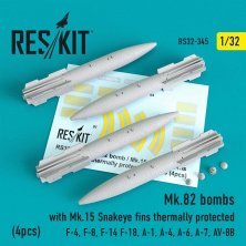 1/32 Mk.82 bomb with Mk.15 Snakeye Fins thermo protected