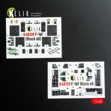 1/48 F-16F Block 60 interior 3D for Hasegawa