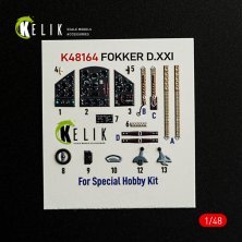 Reskit Fokker D.XXI Interior 3D 1/48 SP.HOB.