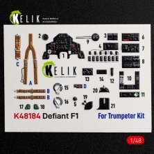 ResKit 1/48 Int�rieur 3D Defiant F1 pour Trumpeter