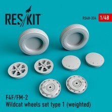 1/48 F4F/FM-2 Wildcat wheels set type 1
