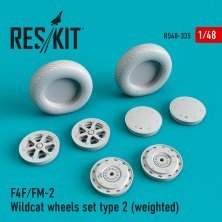1/48 F4F/FM-2 Wildcat wheels set type 2