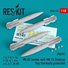 1/48 Mk.82 bomb with Mk.15 Snakeye fins thermo protected