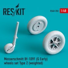1/48 Messerschmitt Bf-109F weighted wheels set Type 2