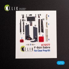 1/72 F-86A Sabre interior 3D for Clear Prop