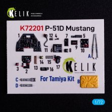 1/72 P-51D Mustang interior 3D for Tamiya