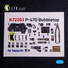 1/72 P-47D Bubbletop interior 3D for Tamiya