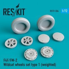 1/72 F4F/FM-2 Wildcat wheels set type 1