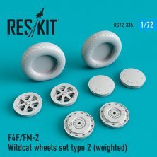 1/72 F4F/FM-2 Wildcat wheels set type 2
