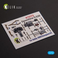 1/72 Dewoitine D.520 interior 3D decal for Hobby 2000