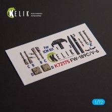 1/72 FW-189C/V-6 interior 3D decal for ICM