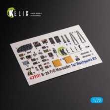 1/72 B-26 F/G Marauder interior 3D for Hasegawa decal