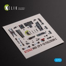 1/72 MiG-29 Fulcrum-C 9-13 interior 3D for GWH decal